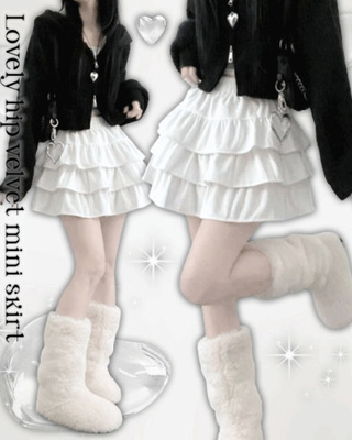 투미니캉캉벨벳숏스커트