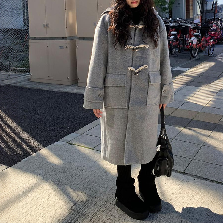 フードダッフルロングコート｜コート｜韓国ファッション通販 SONA