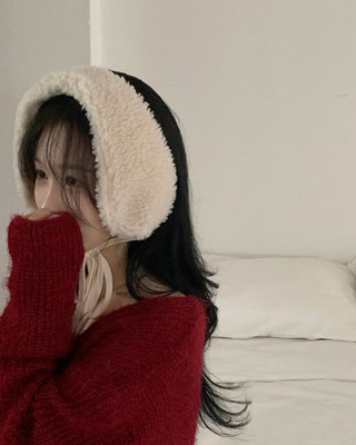 ボンネットウールイヤーマフa