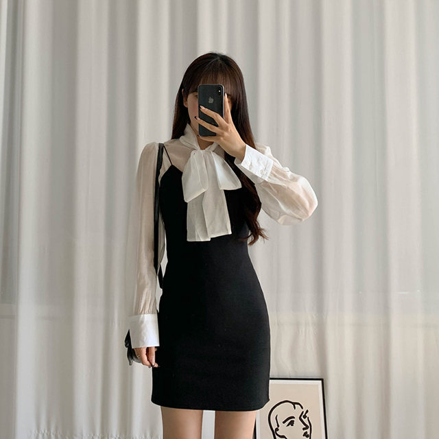 Sona スリムビスチェワンピース 10代 代女性ファッション韓国通販