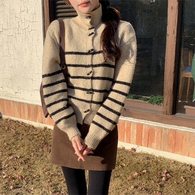 CAPTAINS HELM ストライプニットカーディガン　美品 CAPTAINS HELM ストライプニットカーディガン 美品