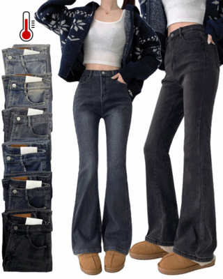 융털기모 밴딩 롱부츠컷 다양한 컬러 데님팬츠