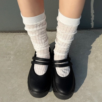 シャーリングシースルーソックス
