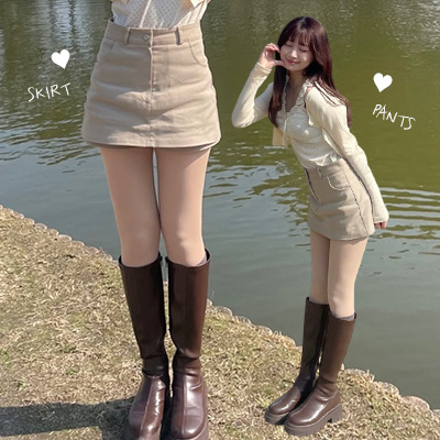 코튼 숏팬츠 미니스커트