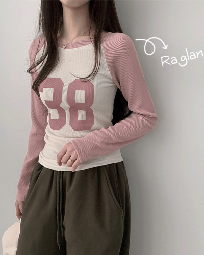 プリントシースルーラグラン長袖Tシャツ｜長袖Tシャツ｜韓国 