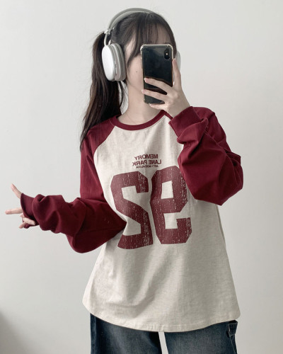 プリントシースルーラグラン長袖Tシャツ｜長袖Tシャツ｜韓国 