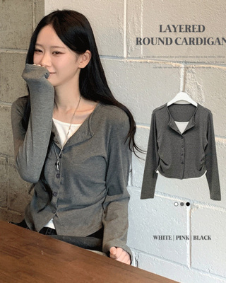 サイドシャーリング長袖Tシャツ