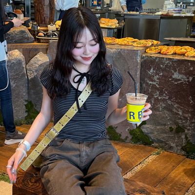 [뮤즈] (샘플가등록) 단가라셔링반팔