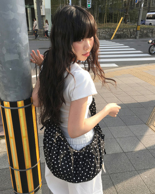 ドットシャーリングショルダーバッグ