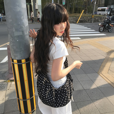 ドットシャーリングショルダーバッグ