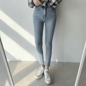 [2탄]기장별 3버전 워싱 하이웨스트 데님 슬림진