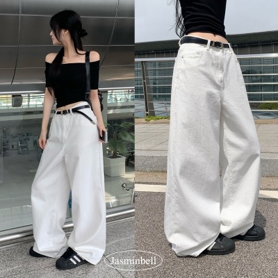 【丈別】ハイウエストコットンセミワイドパンツ(6color)