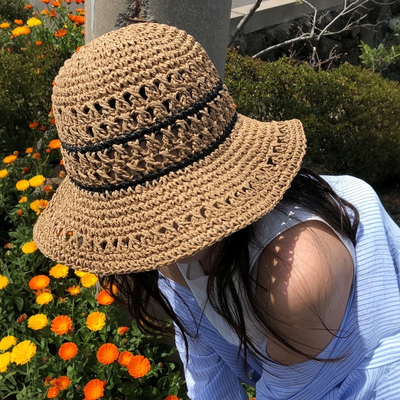 ビーチラタン麦わら帽子