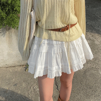 レースフリルミニスカート｜ミニスカート｜韓国ファッション通販