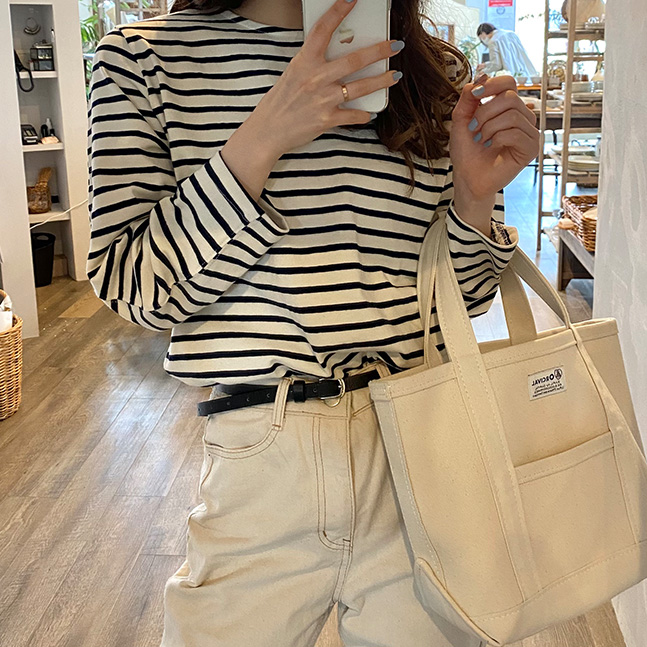 ボーダーレイヤードTシャツ