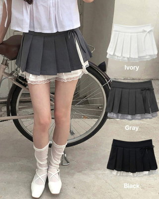 レースプリーツスカート