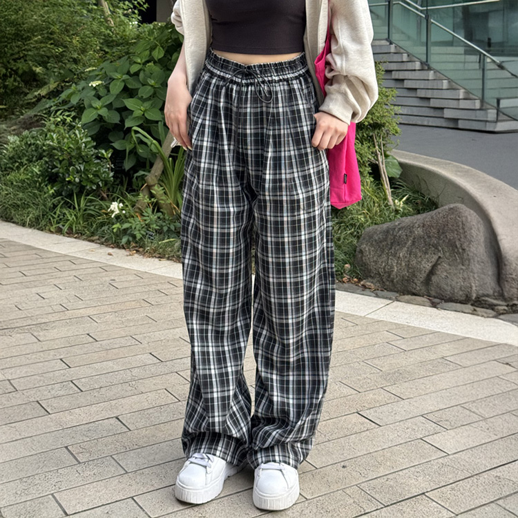 サマーチェックパンツ｜ワイド｜韓国ファッション通販 SONA