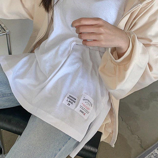 ラベルパッチ半袖Tシャツ