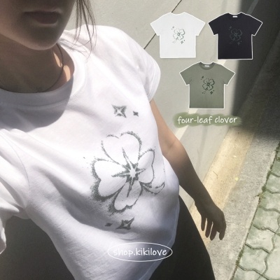 クローバーセミクロップ半袖Tシャツ
