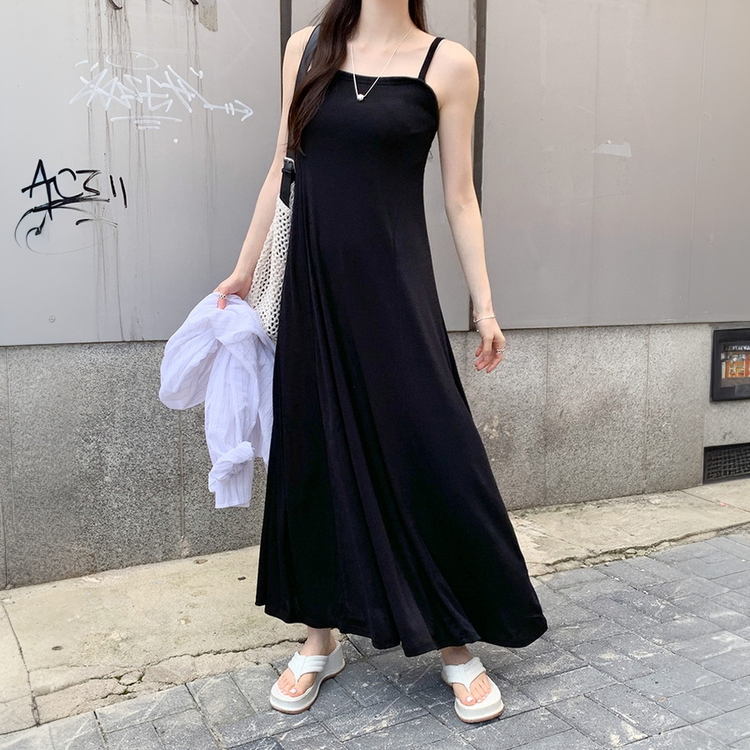 【NAVE】MIZUKI HANAYAMA  ワンピース　Black 黒ドレス 波模様マキシワンピース ロング丈|黒ドレス専門通販