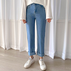 [특가]케이시 히든밴딩 데님팬츠