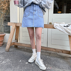 클래식 데일리 숏 미니 스커트 A라인