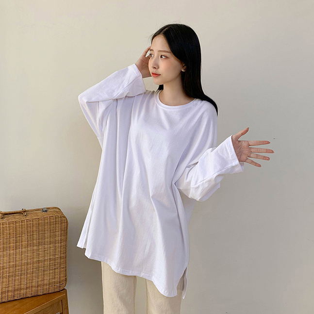 レイヤードスリットTシャツ
