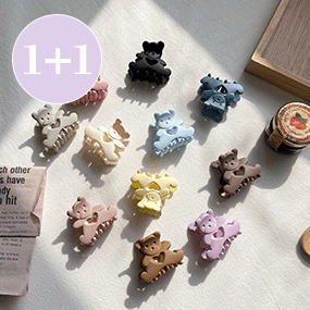 (1+1)곰돌이 집게핀 파스텔 컬러 모음