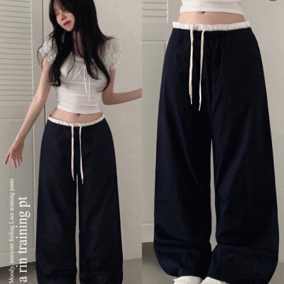クーリングレイヤードローライズワイドパンツ
