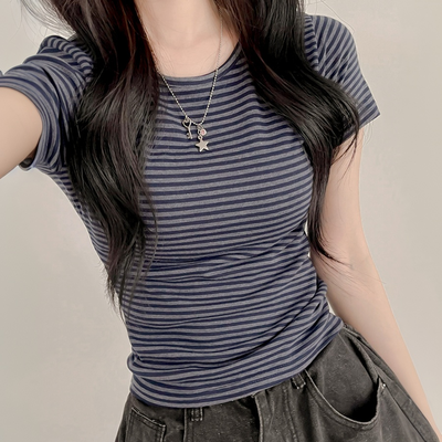 ストライプ半袖Tシャツ
