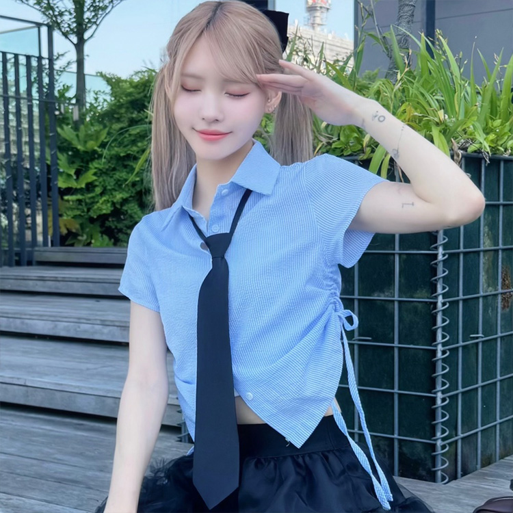 Free's Mart　シャーリングストライプシャツ　川栄李奈着用 Free's Mart シャーリングストライプシャツ 川栄李奈着用 - メルカリ