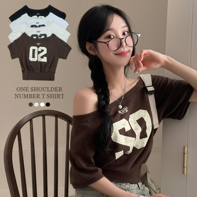 半袖Tシャツ ナンバーオフクロップ半袖Tシャツ