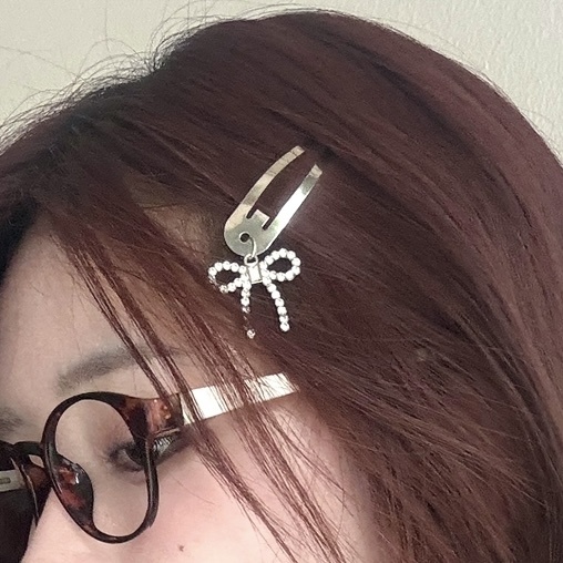 Y2Kキュービックリボンヘアピン｜ヘアアクセサリー｜韓国