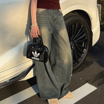 【企画特価／丈別】 ヴィンテージウォッシュワイドデニムパンツ