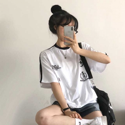 89ラインバイカラー半袖Tシャツ｜半袖Tシャツ｜韓国ファッション通販 SONA
