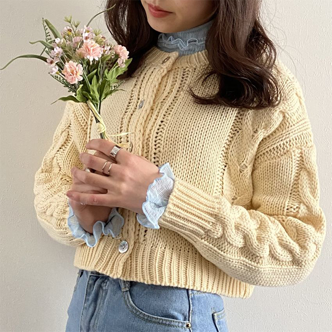 シースルーレース長袖Tシャツ