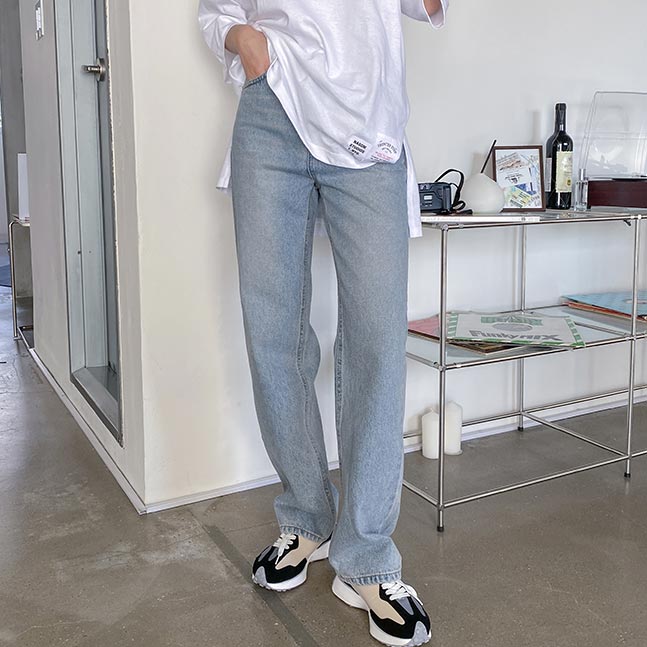 ロングワイドデニムパンツ