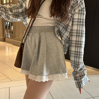 ショートパンツ レースショートパンツ