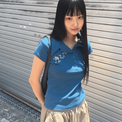 スタープリンティング半袖Tシャツ