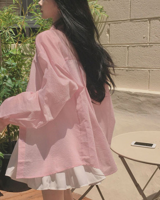 ルーズフィットストライプシャツ