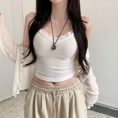 STS69594 レースVネックキャミソール ノースリーブ - jasminbell