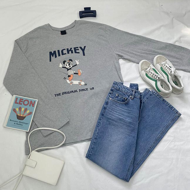 Sonyunara ディズニー正規品 ミッキープリントtシャツ 10代 代女性ファッション韓国通販