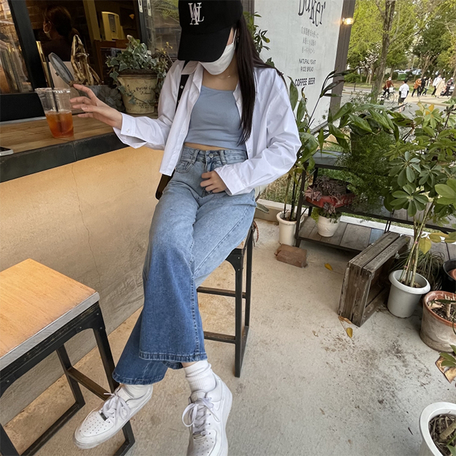 ベーシッククロップシャツ