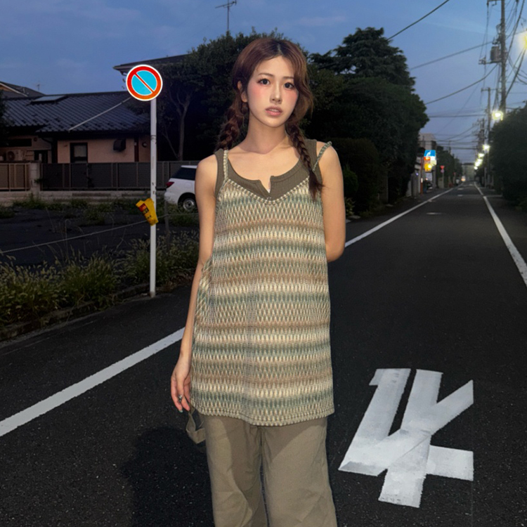 4737【美品】ウサト　チュニック ノースリーブ キャミソール　アイボリー 4737【美品】ウサト チュニック ノースリーブ キャミソール