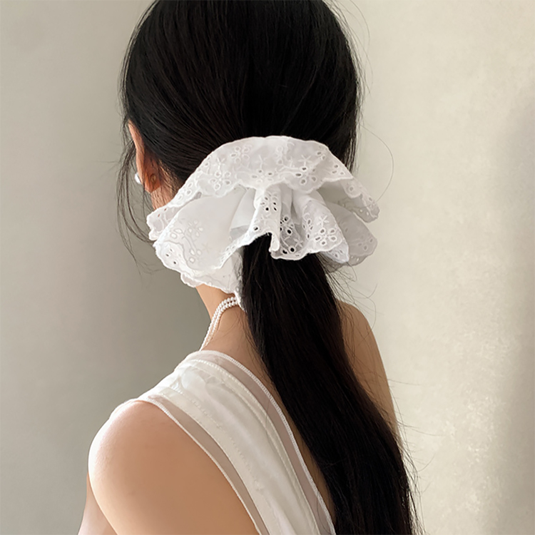 ヘアアクセサリー SAC8189 パンチングレースシュシュ ヘアアクセサリー - SONA