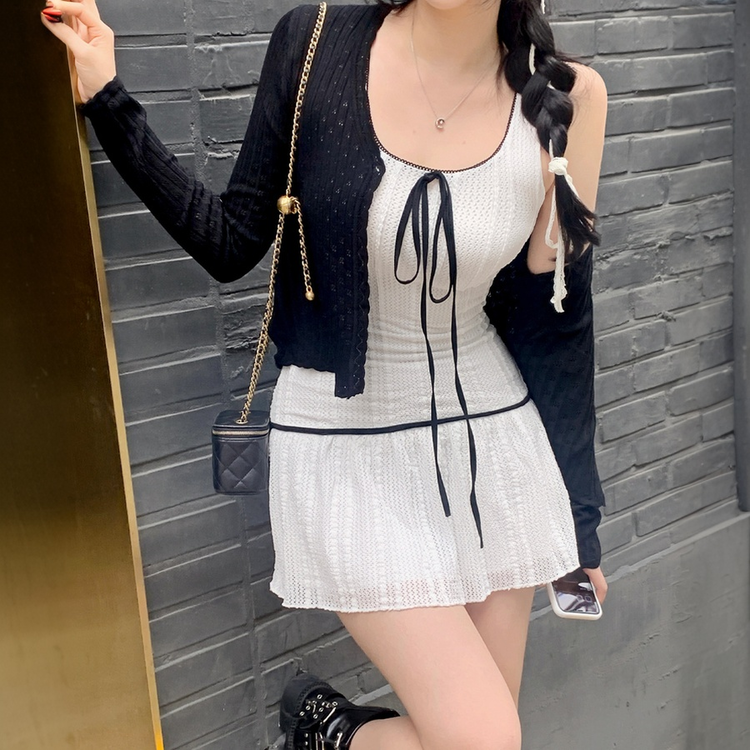 単品購入/SET購入可能】ノースリーブミニワンピース、カーディガン