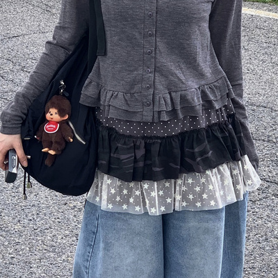 レイヤードフリルミニスカート