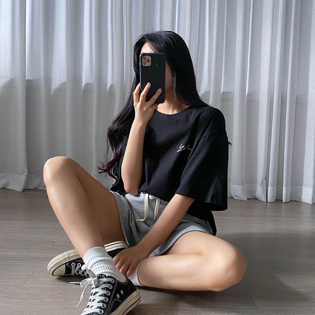 YUMMYプリント男女共用Tシャツ