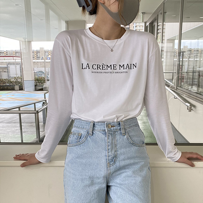 英文プリント半袖Tシャツ5色
