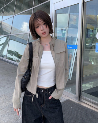 ミリタリーセミクロップジャケット